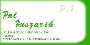 pal huszarik business card